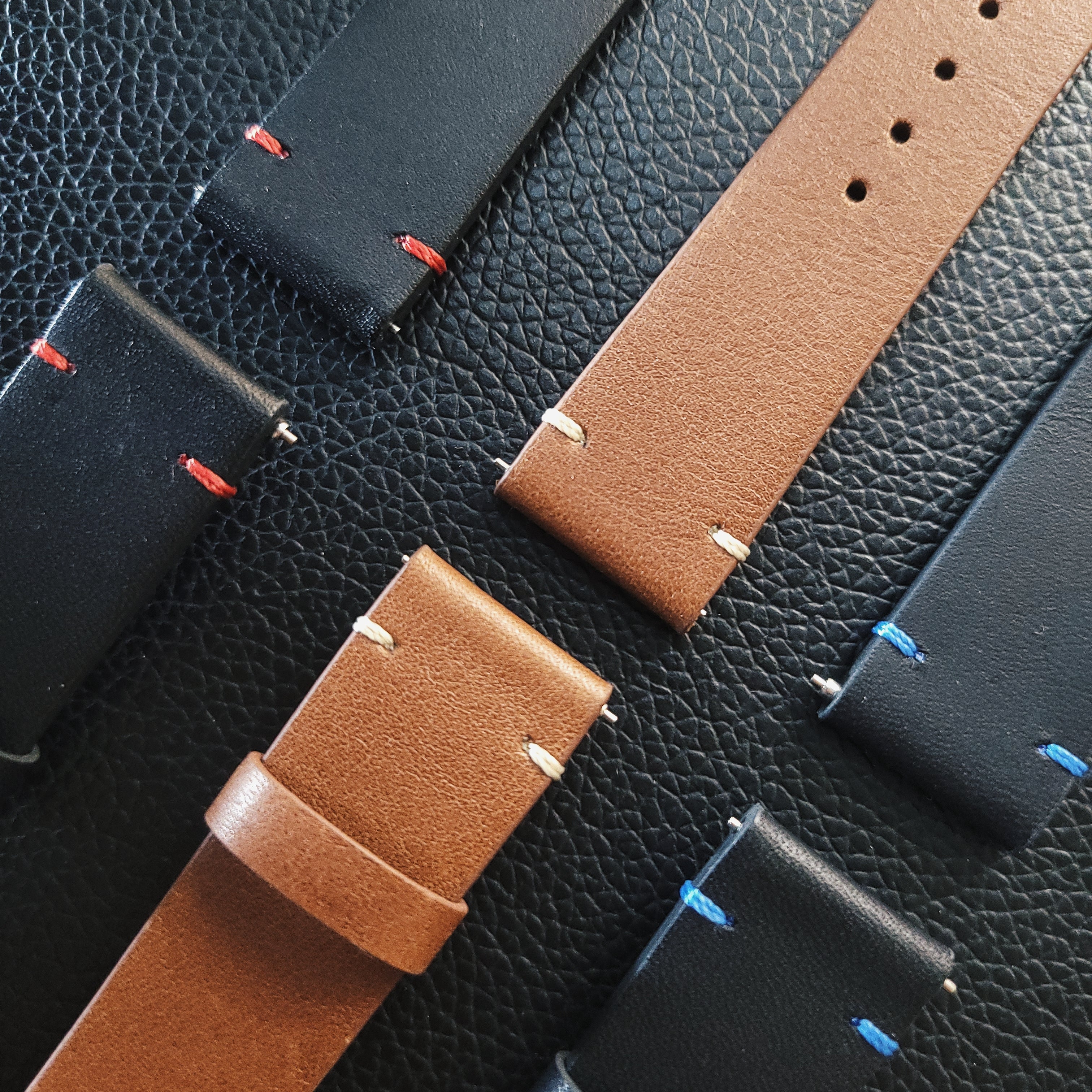 Genuine Leather Strap Set